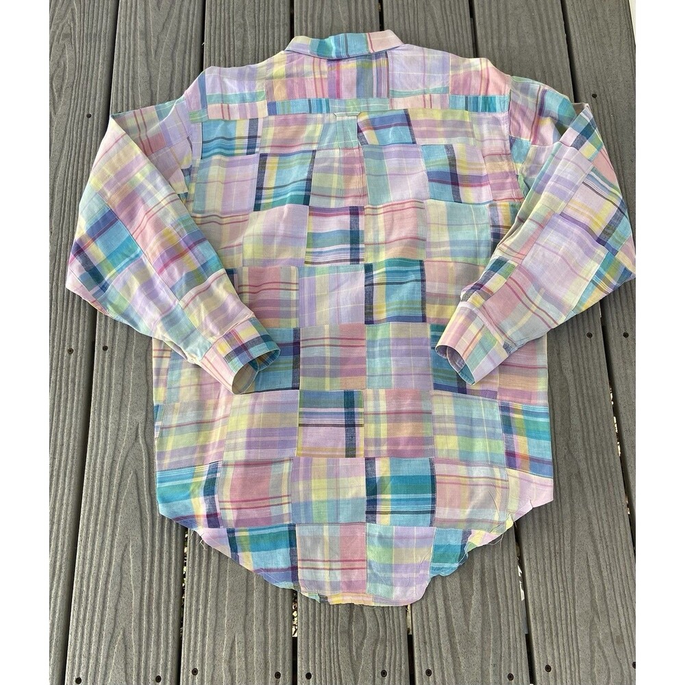 Duck Head Madras Patchwork Button Down Shirt Mens… - image 8